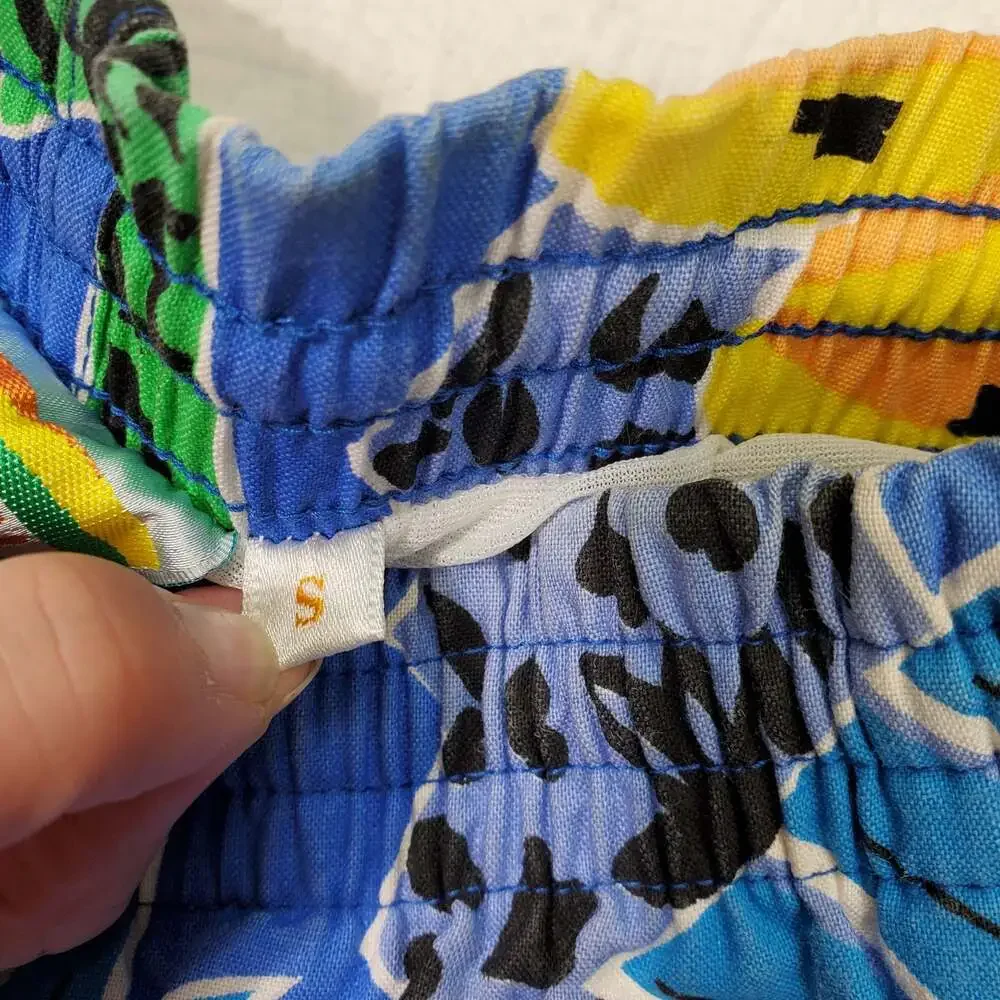 Vintage fun beach print shorts small